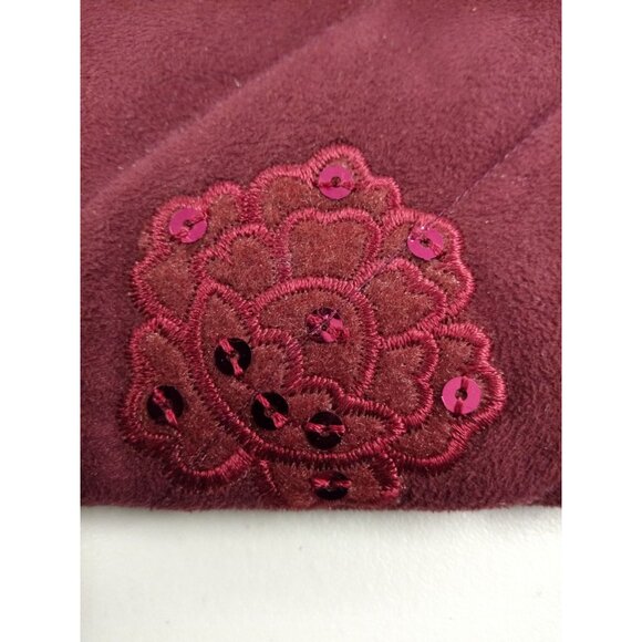 Women's Red Quilted Shoulder Bag Clutch Bag - Picture 4 of 5